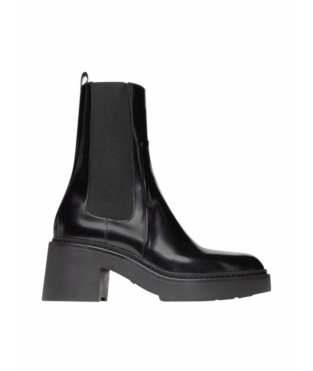 SANTONI Черные кожаные ботинки, фото 1