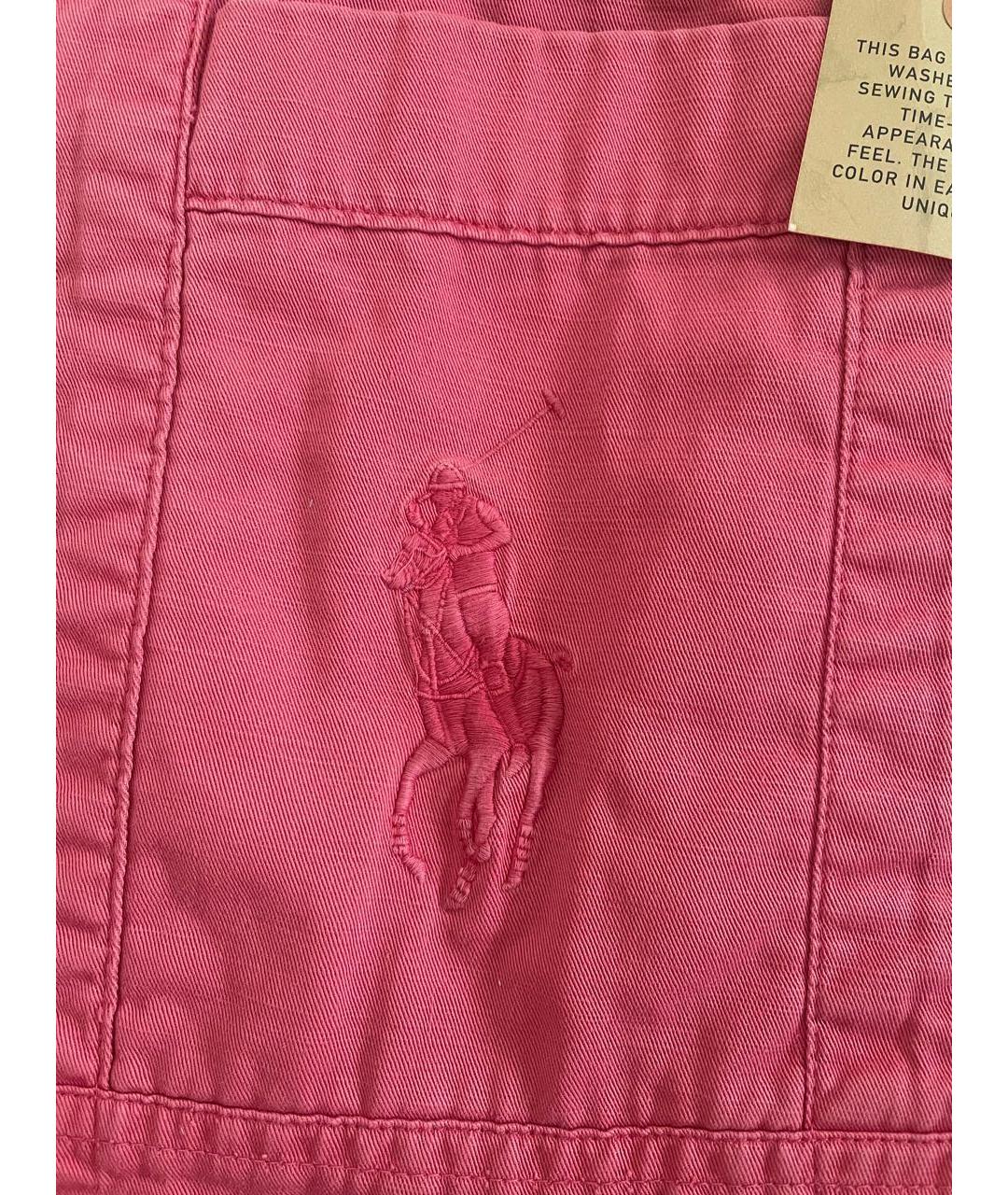 POLO RALPH LAUREN Красная хлопковая пляжная сумка, фото 2