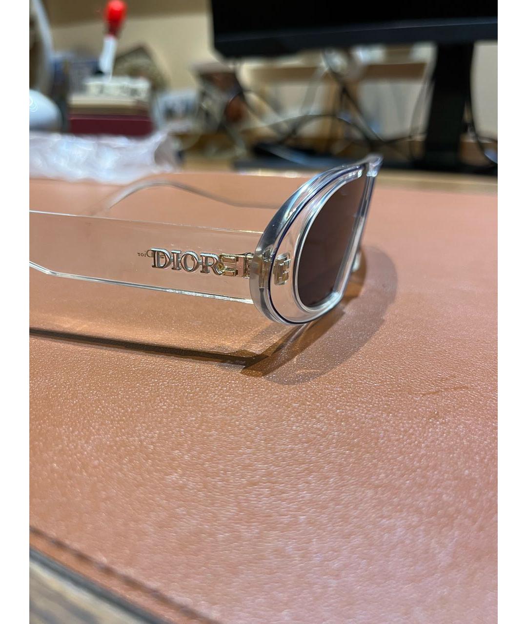 CHRISTIAN DIOR Темно-синие пластиковые солнцезащитные очки, фото 6