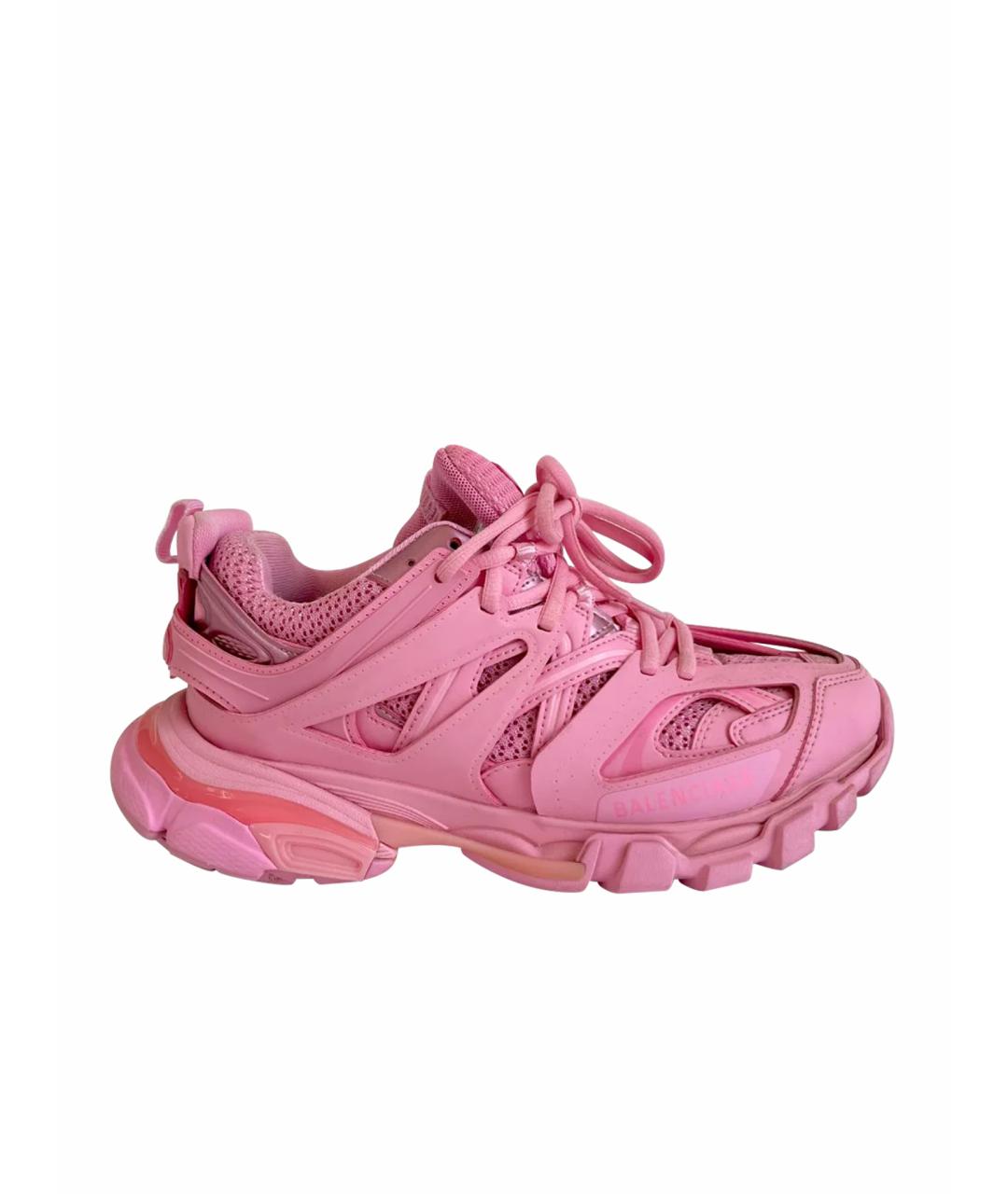 BALENCIAGA Розовые текстильные кроссовки, фото 1