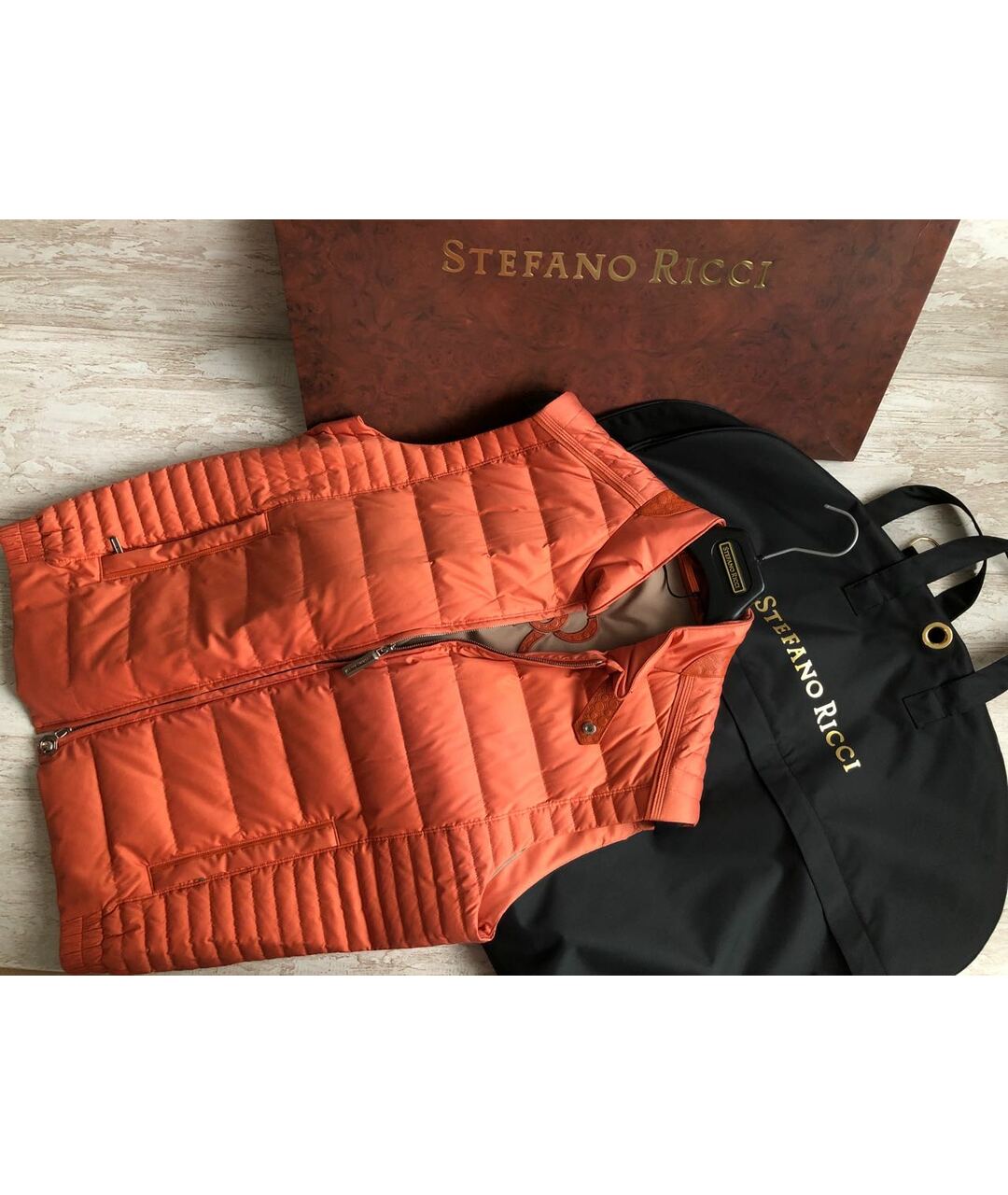STEFANO RICCI Оранжевый шелковый жилет, фото 2