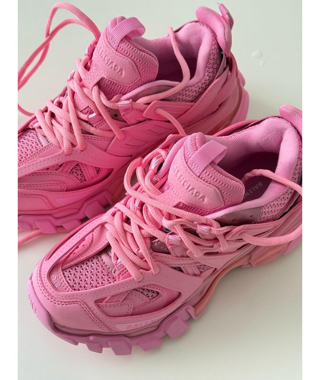BALENCIAGA Розовые текстильные кроссовки, фото 2
