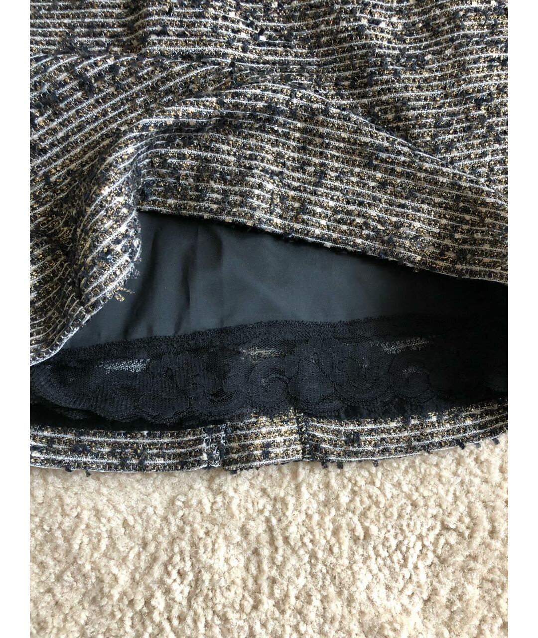 TRINA TURK Черная твидовая юбка мини, фото 6