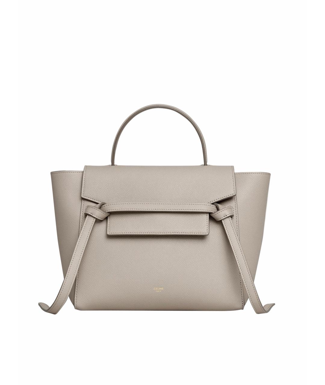 CELINE Бежевая кожаная сумка тоут, фото 1