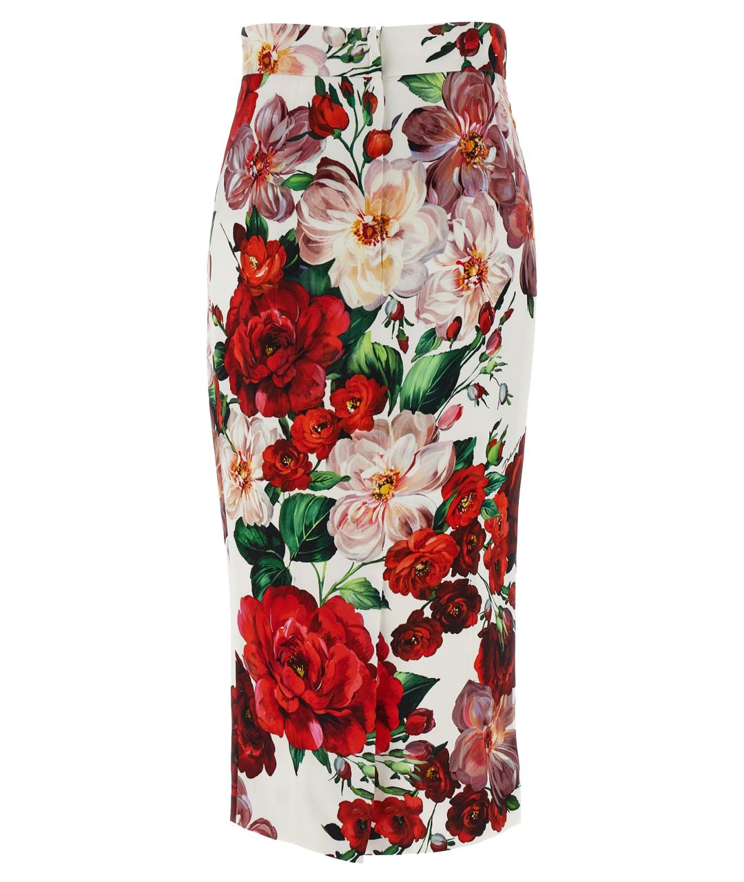 DOLCE&GABBANA Мульти вискозная юбка миди, фото 2