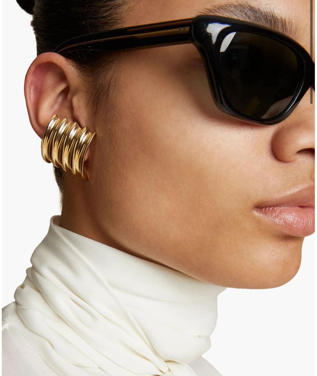 KHAITE Золотые металлические серьги, фото 3