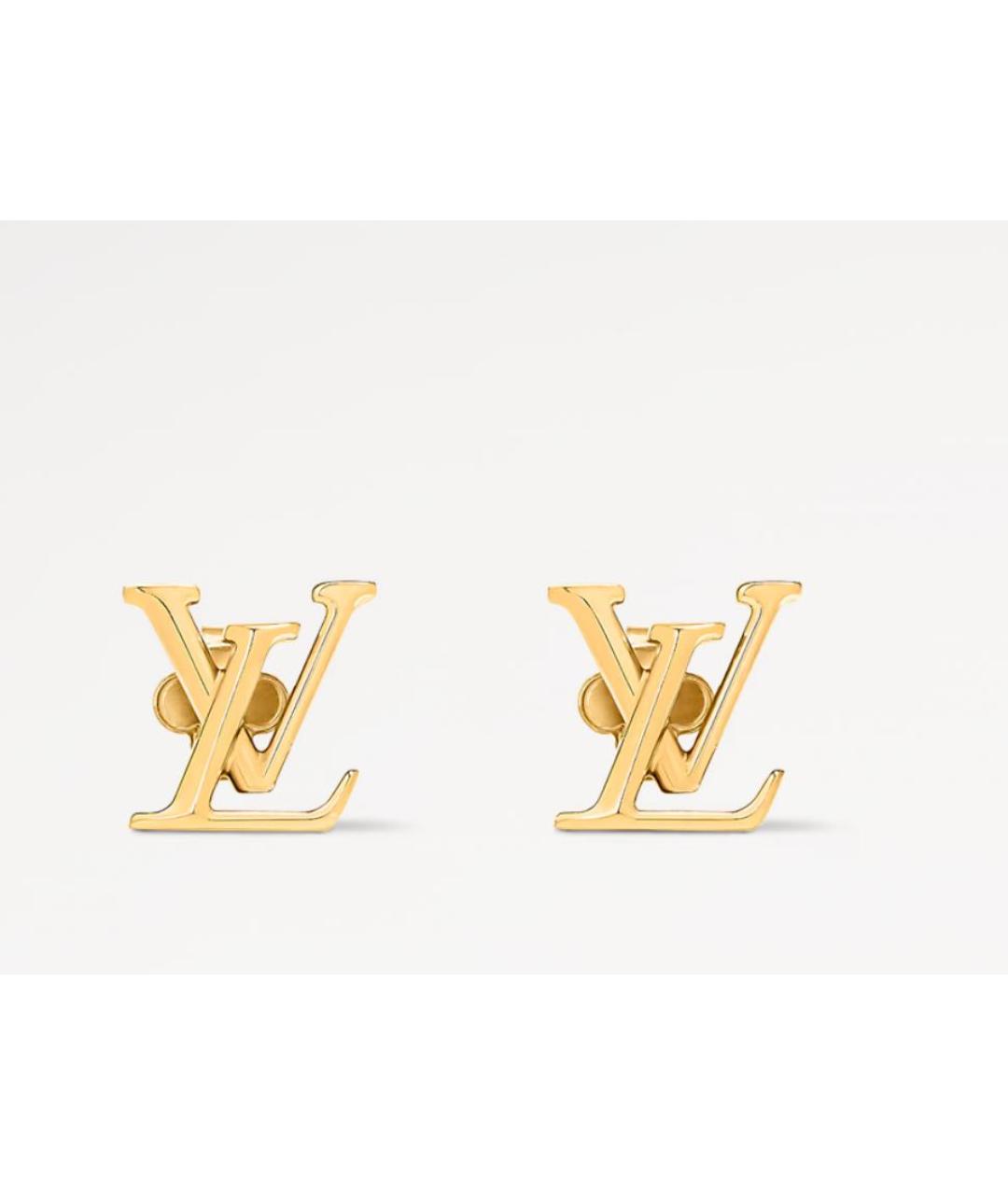 LOUIS VUITTON Золотые металлические серьги, фото 5