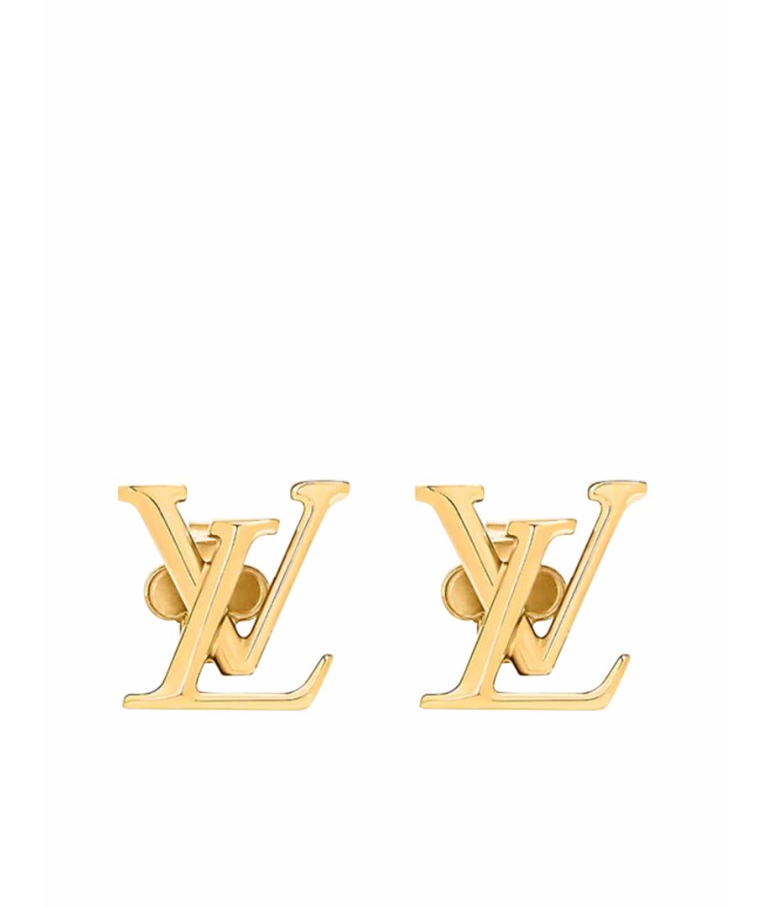 LOUIS VUITTON Золотые металлические серьги, фото 1