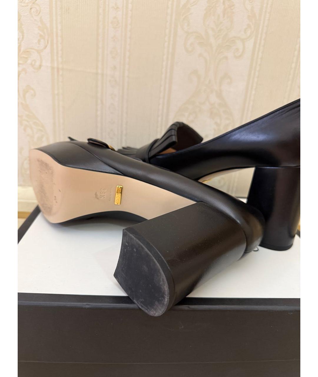 GUCCI Черные кожаные туфли, фото 7