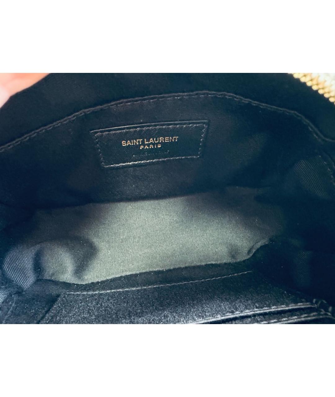 SAINT LAURENT Бежевая кожаная поясная сумка, фото 4