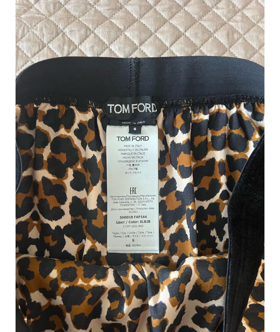 TOM FORD Коричневые шелковые шорты, фото 3