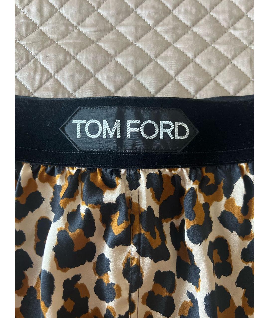TOM FORD Коричневые шелковые шорты, фото 4