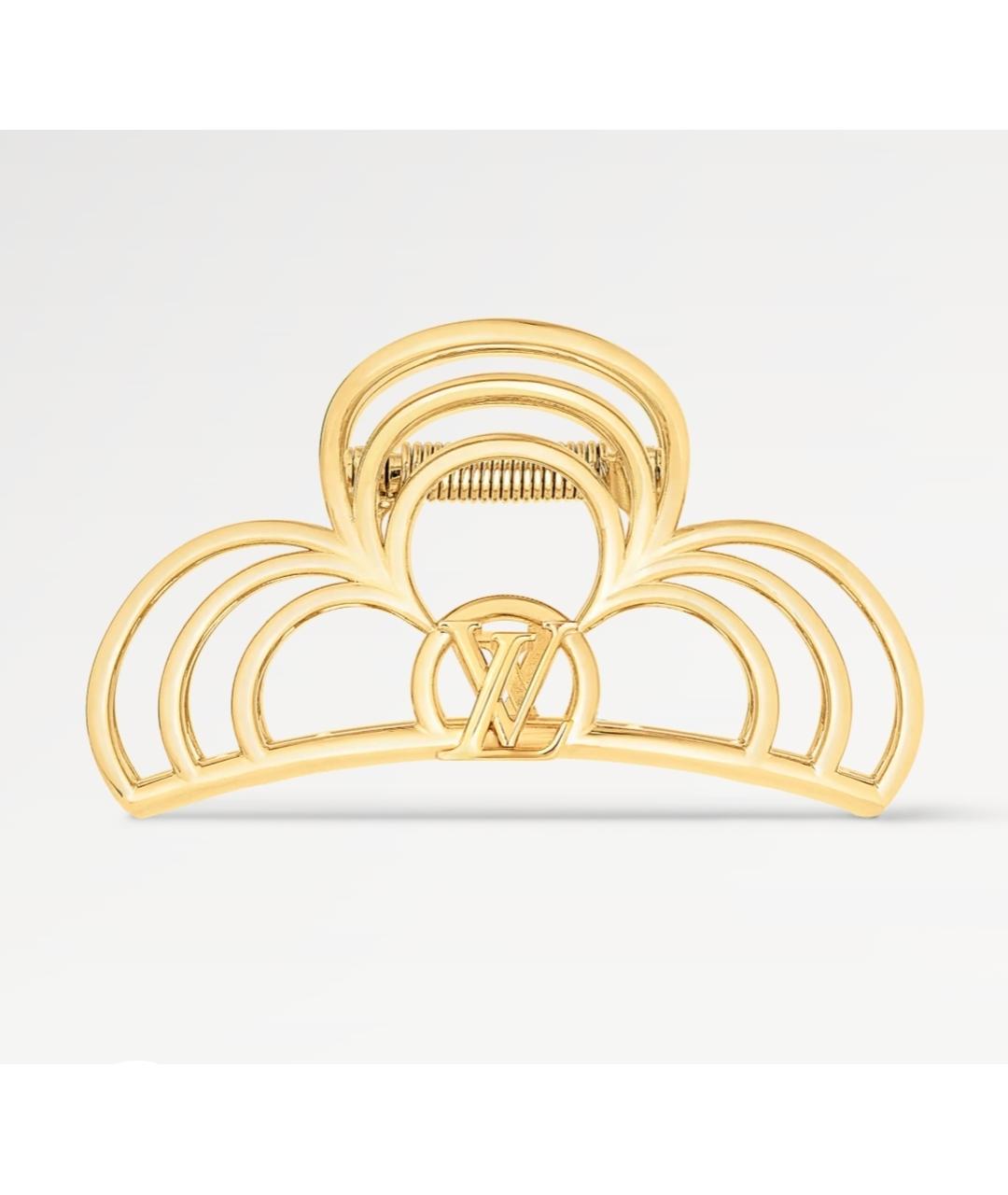 LOUIS VUITTON Золотая заколка, фото 10