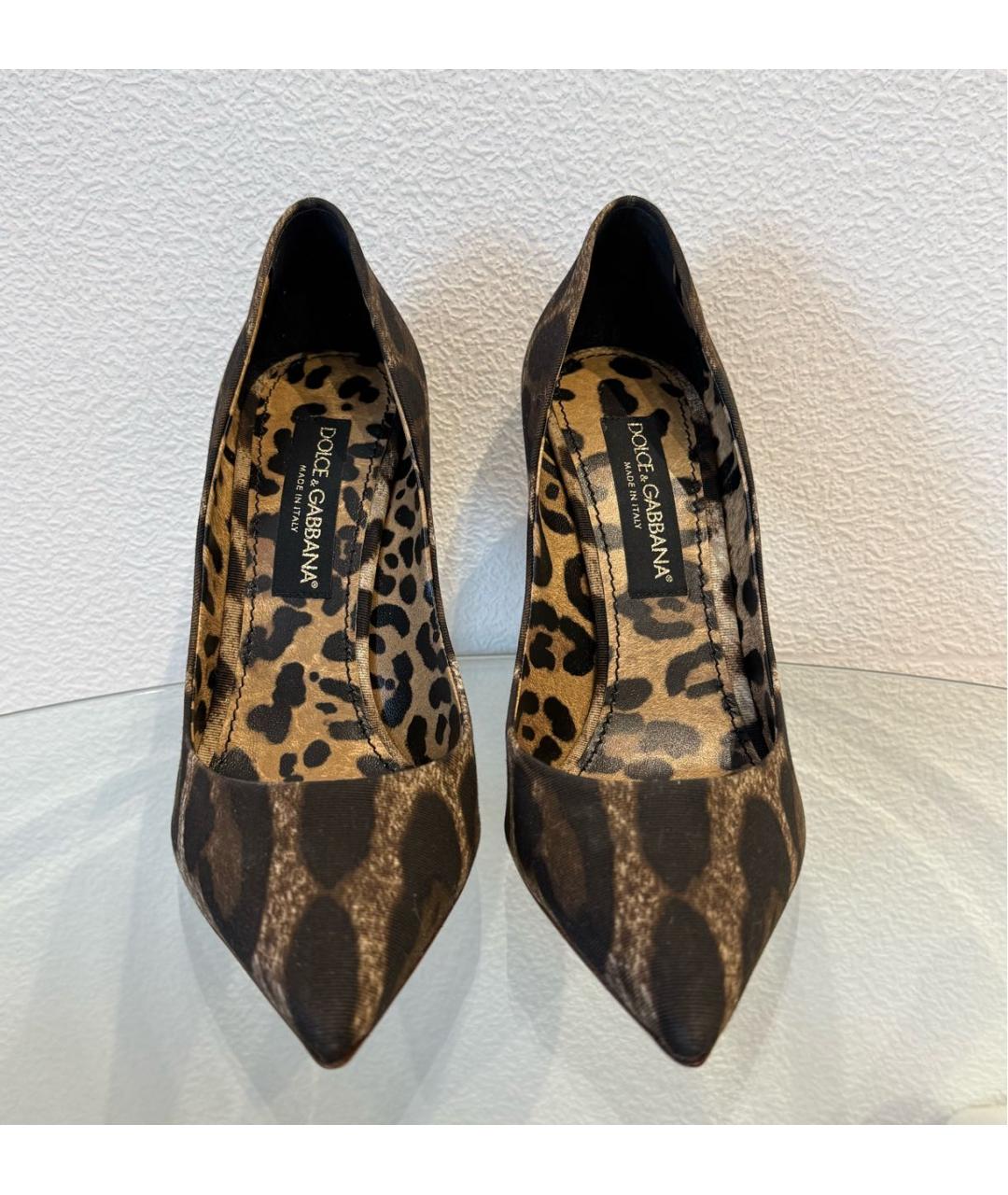 DOLCE&GABBANA Коричневые текстильные туфли, фото 2