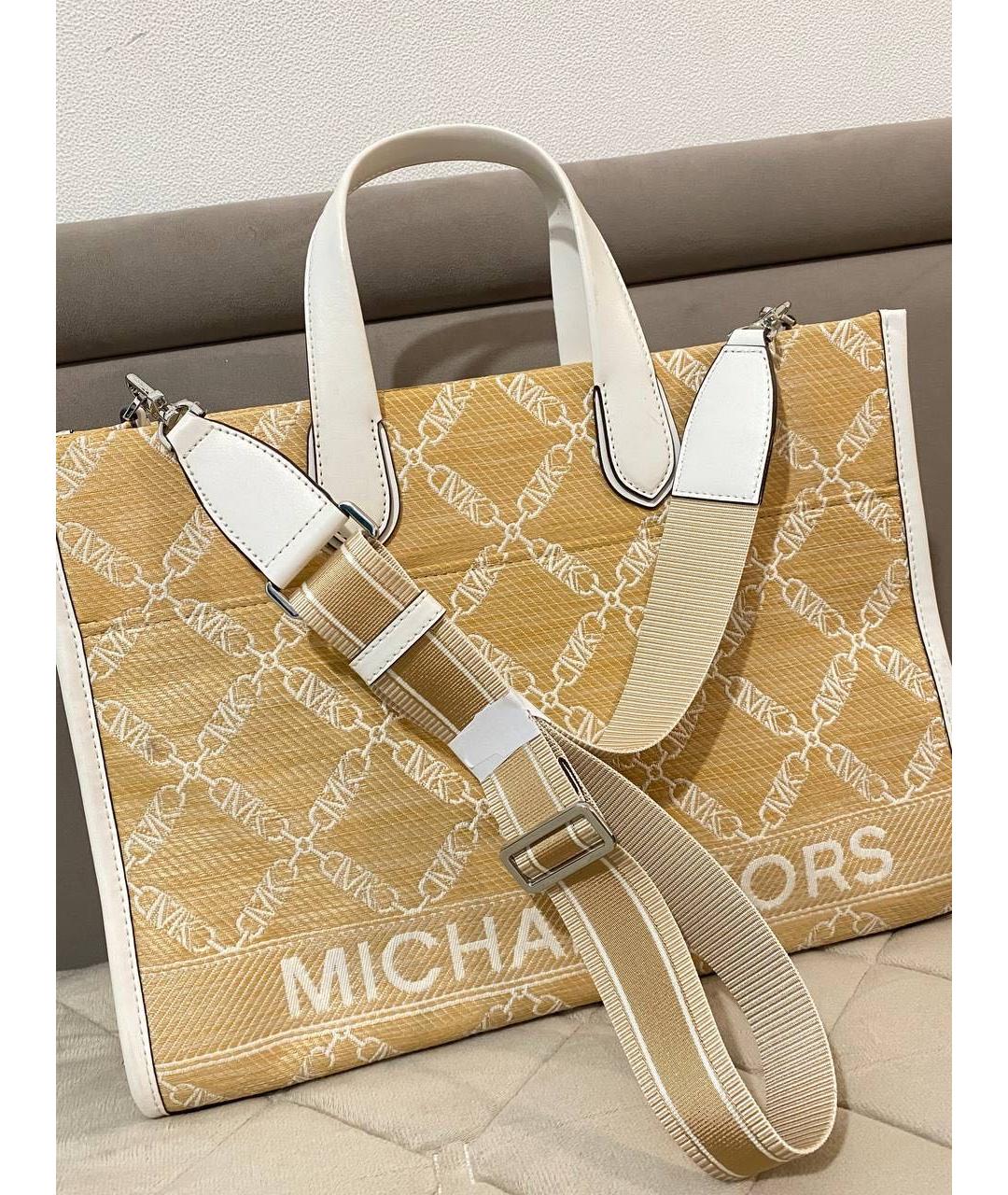 MICHAEL KORS Бежевая деним сумка тоут, фото 2
