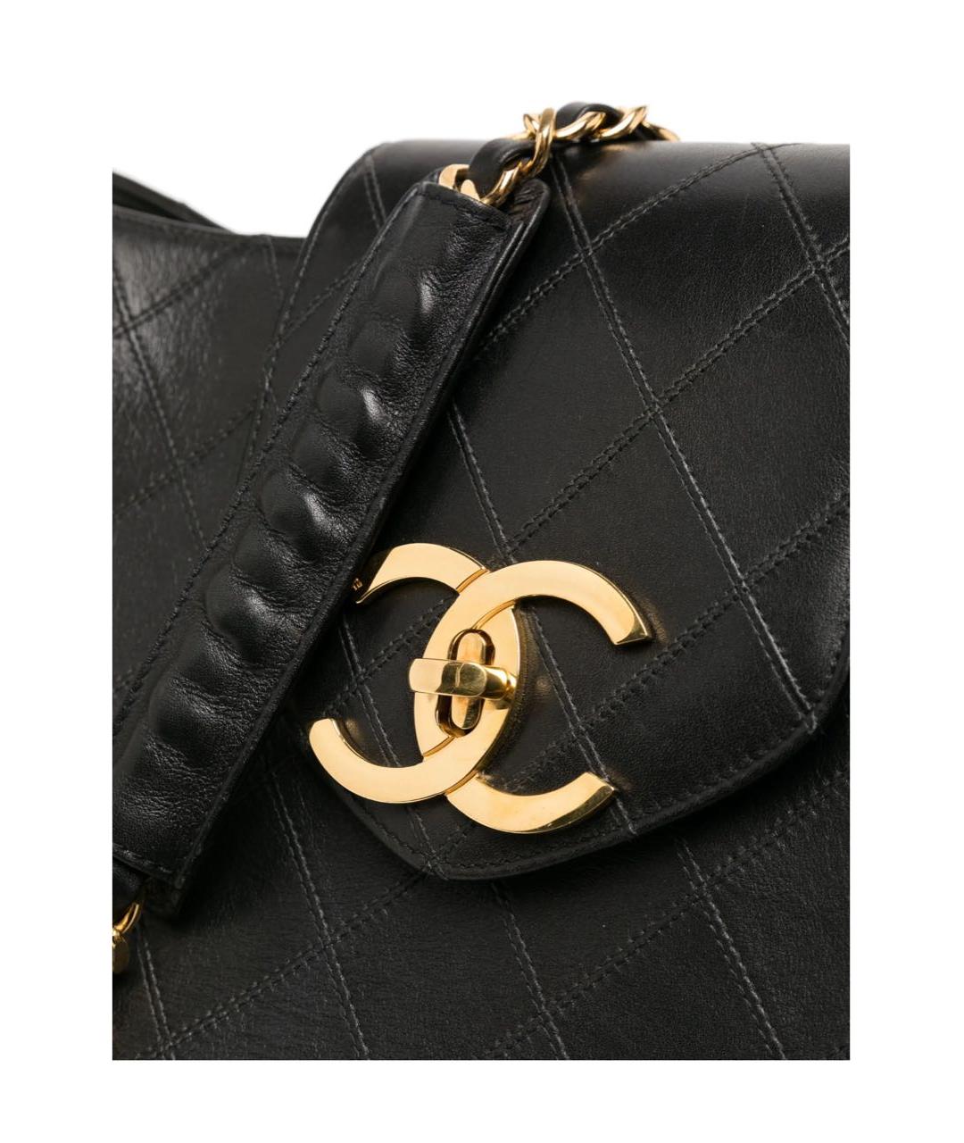 CHANEL Черная кожаная сумка тоут, фото 2