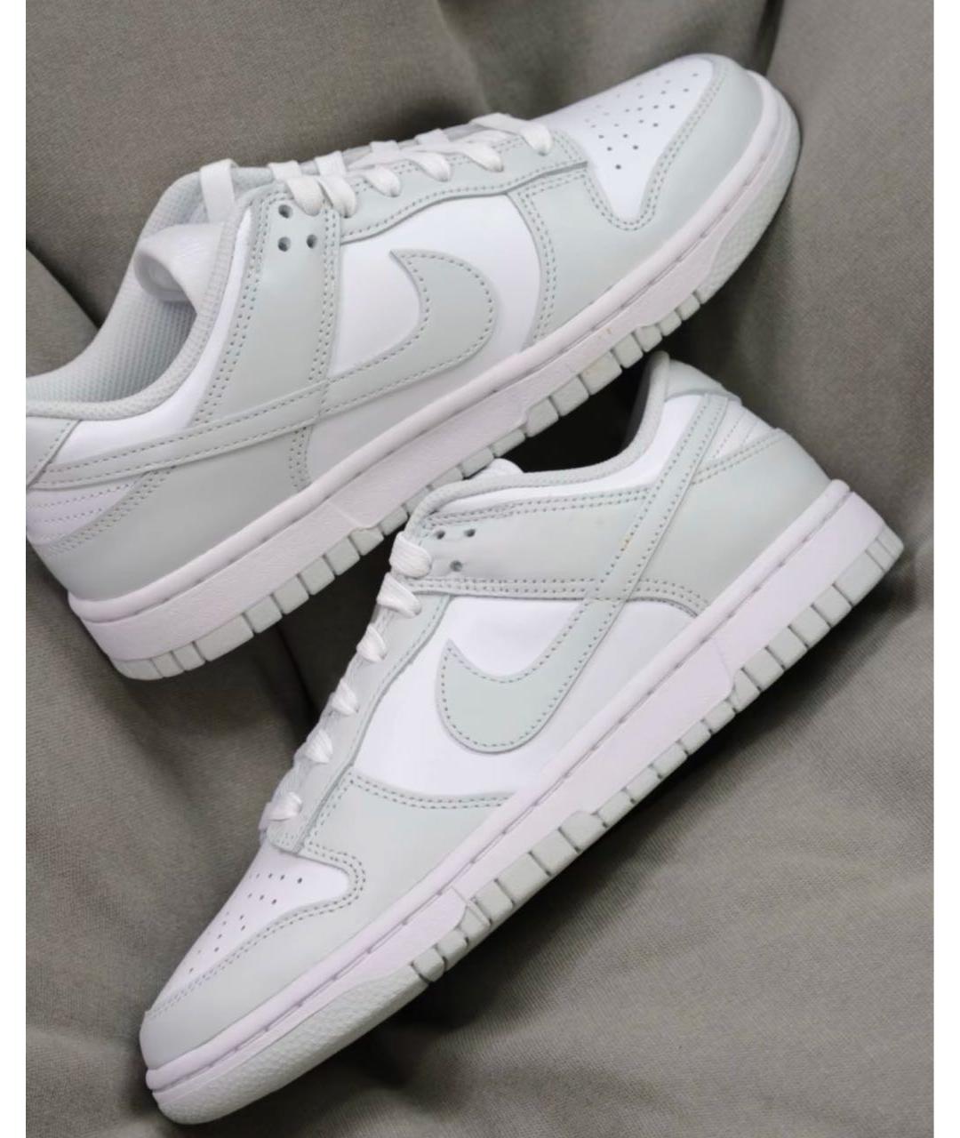 NIKE Серебряные кроссовки из искусственной кожи, фото 5
