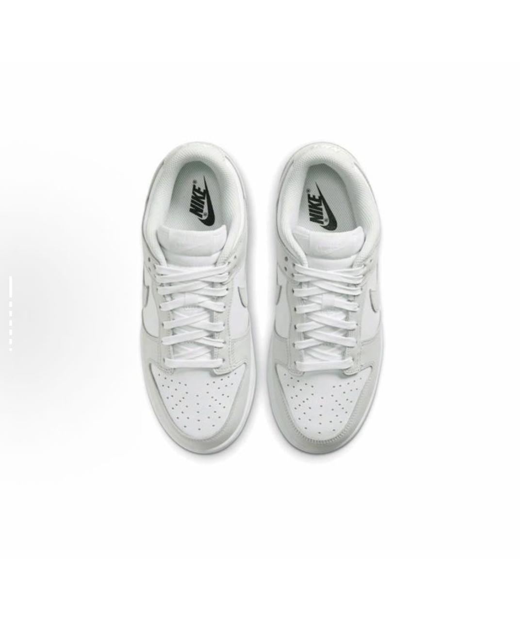 NIKE Серебряные кроссовки из искусственной кожи, фото 3