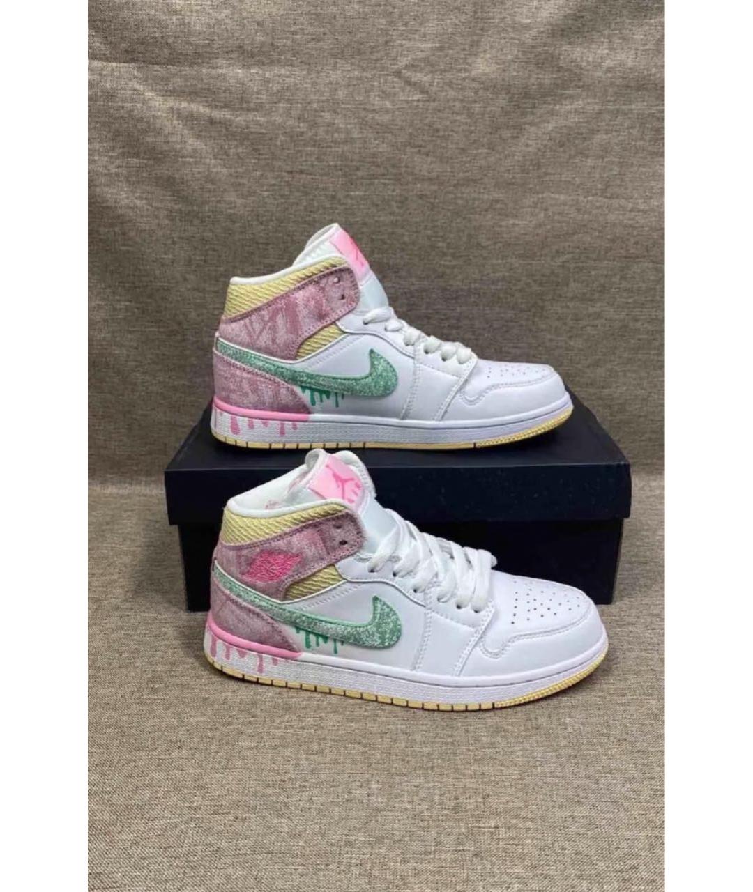 JORDAN Розовые кроссовки из искусственной кожи, фото 7