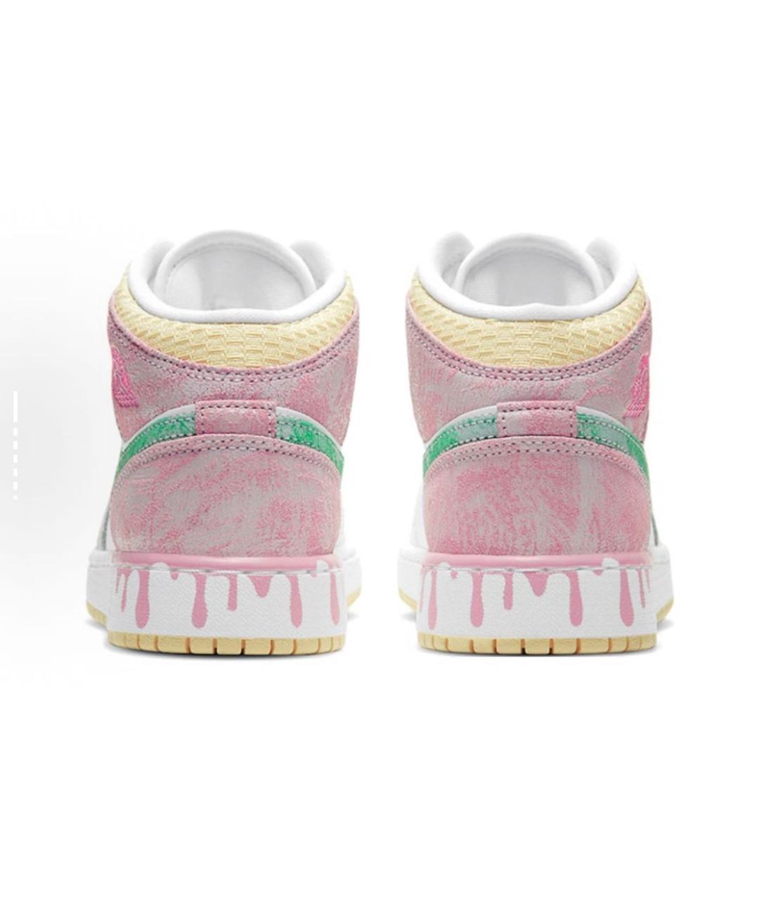 JORDAN Розовые кроссовки из искусственной кожи, фото 4