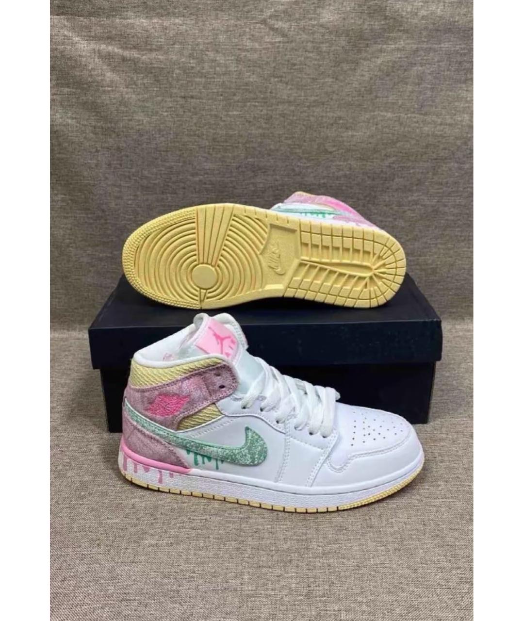 JORDAN Розовые кроссовки из искусственной кожи, фото 5