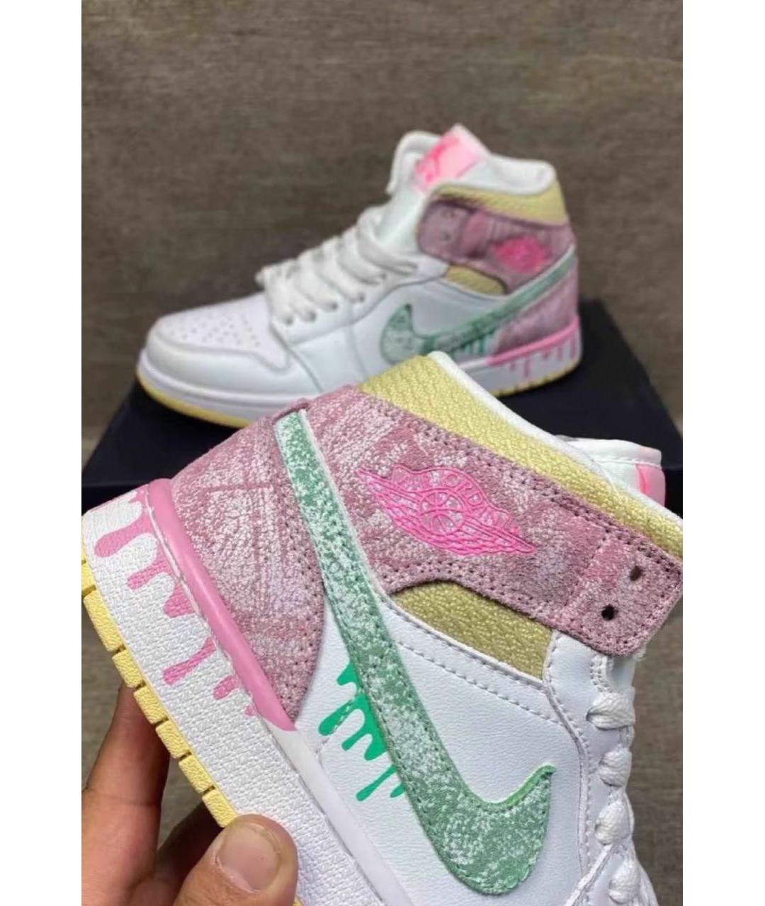 JORDAN Розовые кроссовки из искусственной кожи, фото 6