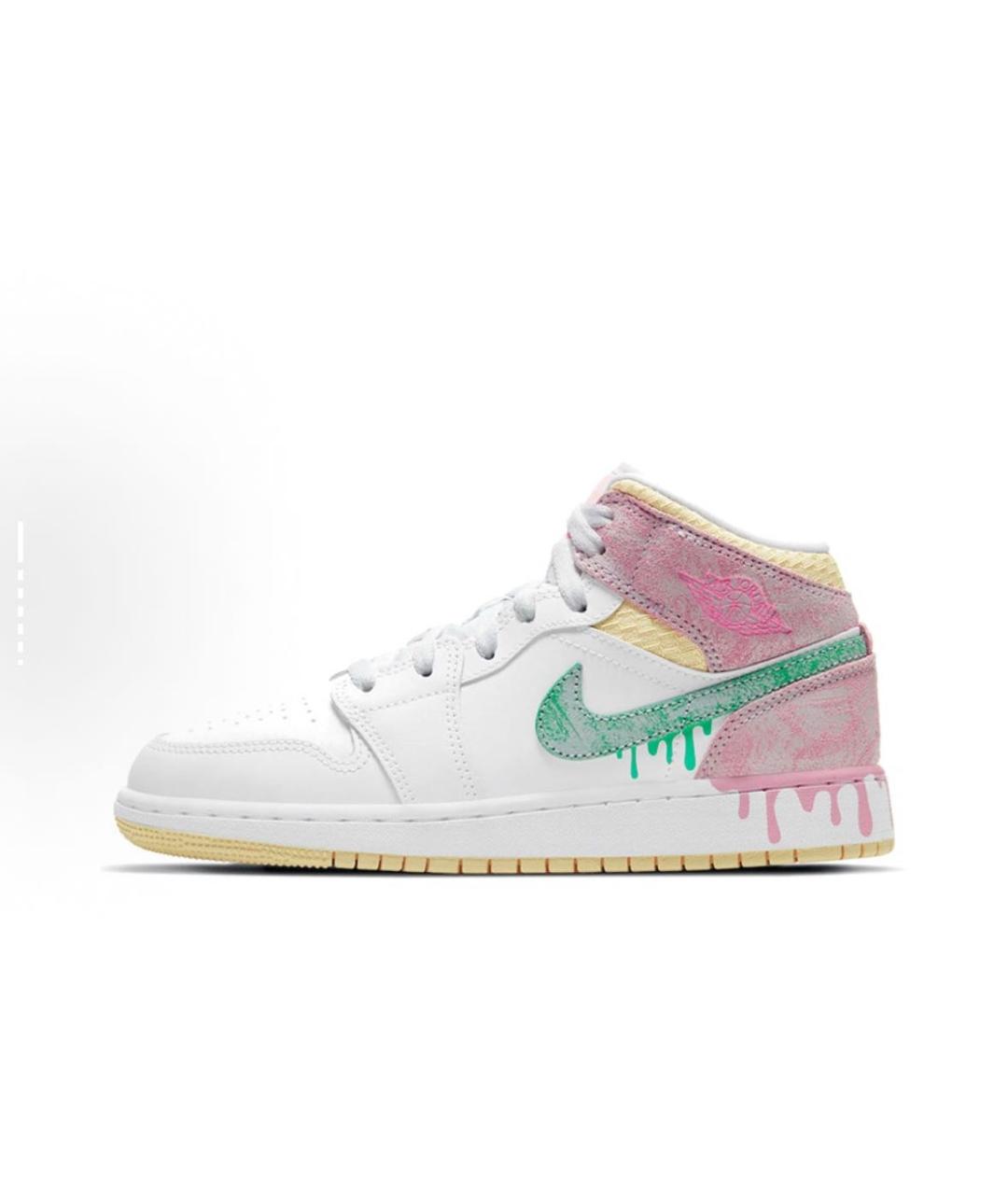 JORDAN Розовые кроссовки из искусственной кожи, фото 8