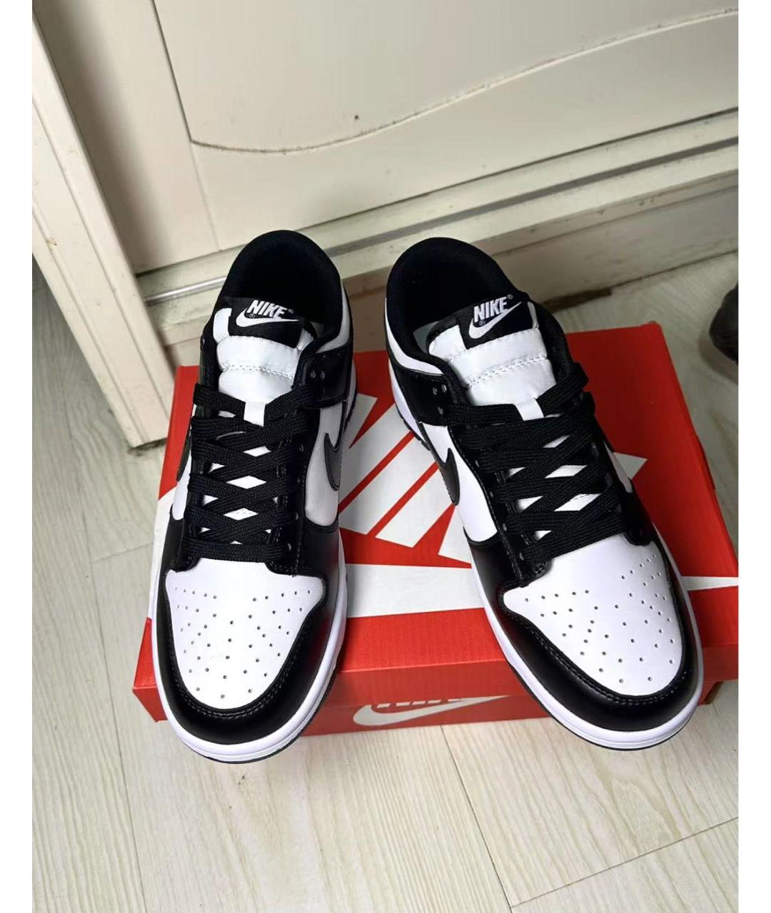 NIKE Черные кроссовки из искусственной кожи, фото 7