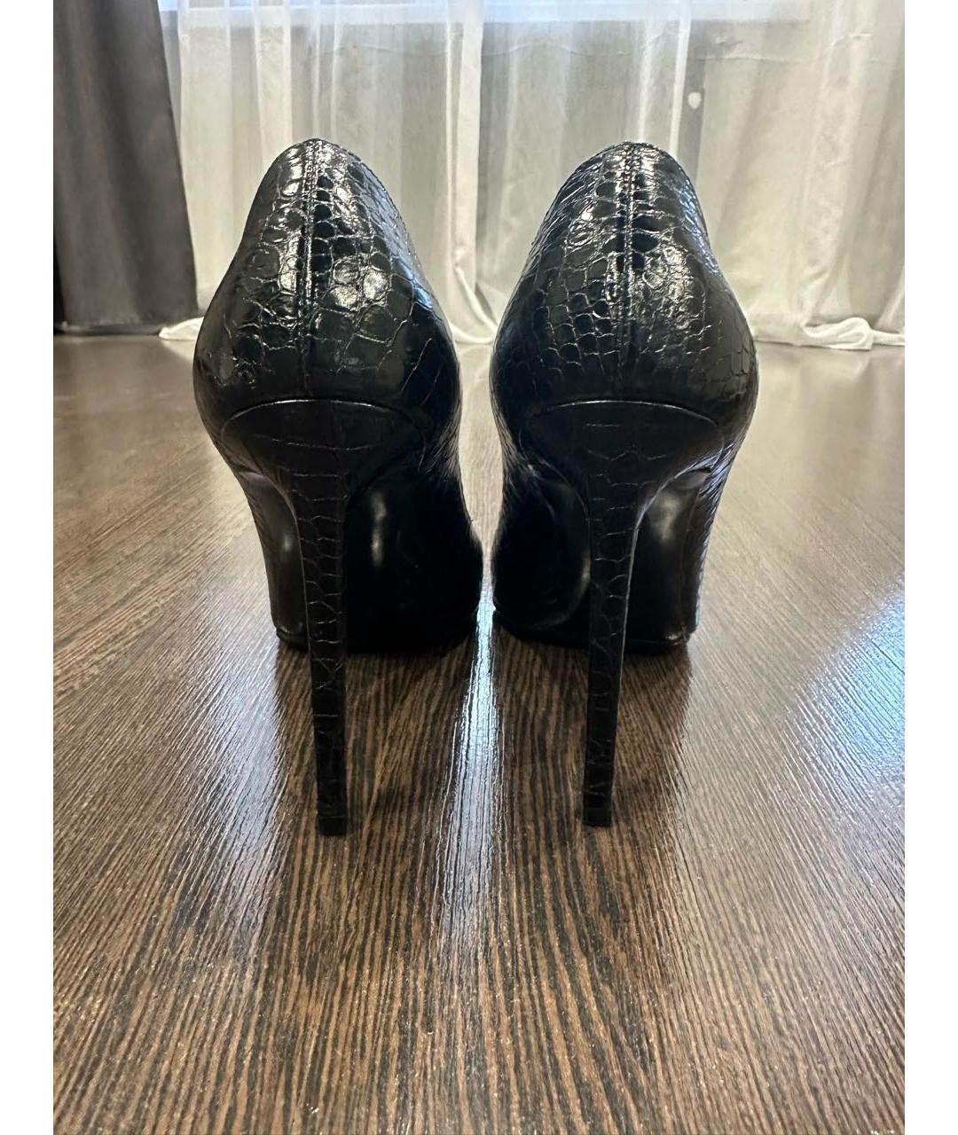 SAINT LAURENT Черные кожаные туфли, фото 3