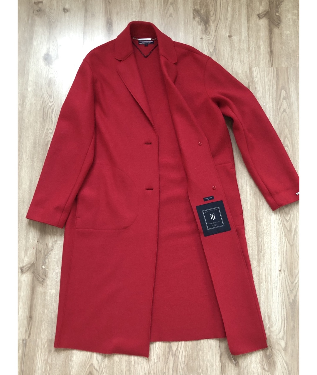 TOMMY HILFIGER Красное шерстяное пальто, фото 5