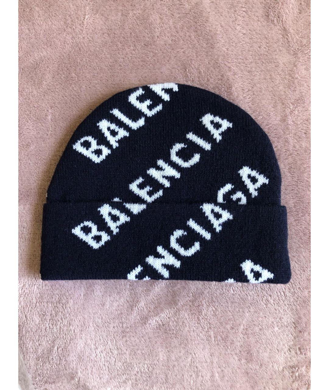 BALENCIAGA Черная шерстяная шапка, фото 2