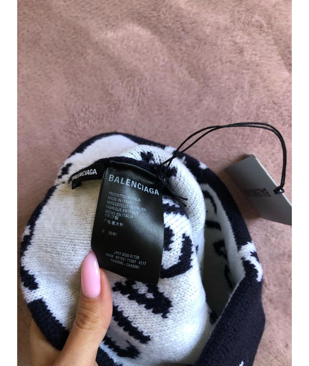 BALENCIAGA Черная шерстяная шапка, фото 3
