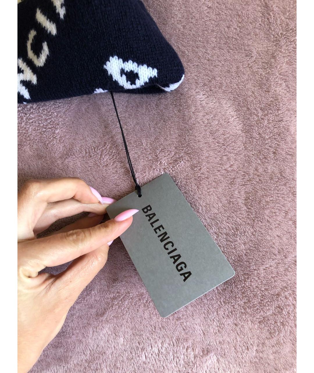 BALENCIAGA Черная шерстяная шапка, фото 7