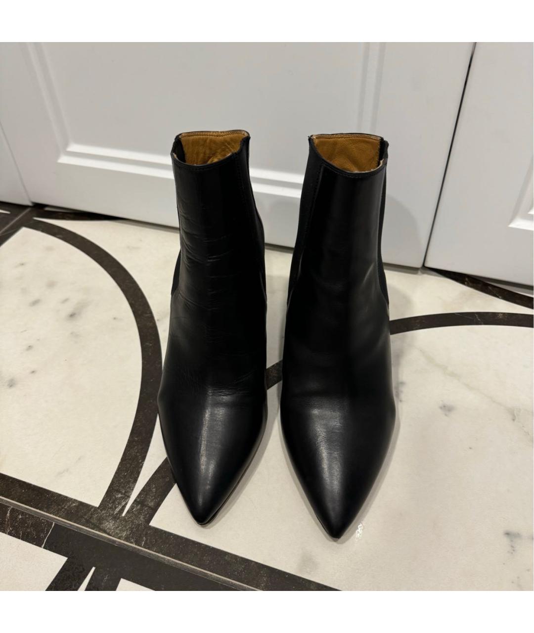 ISABEL MARANT Черные кожаные ботильоны, фото 2