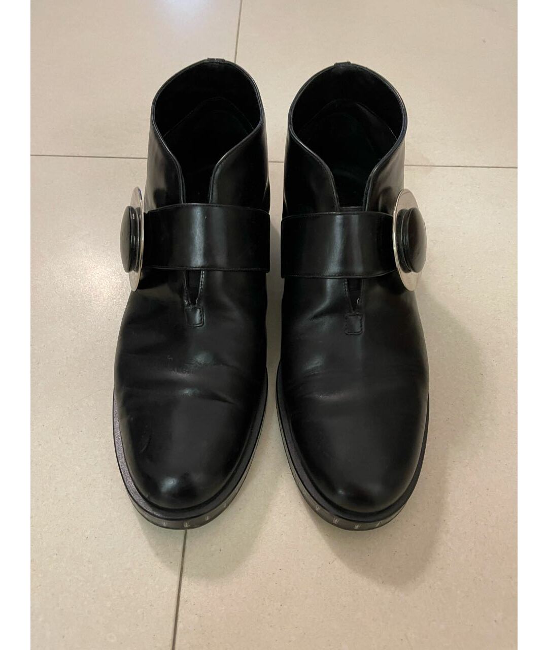 GIORGIO ARMANI Черные кожаные ботинки, фото 4