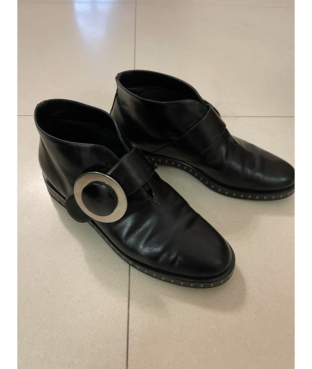 GIORGIO ARMANI Черные кожаные ботинки, фото 5