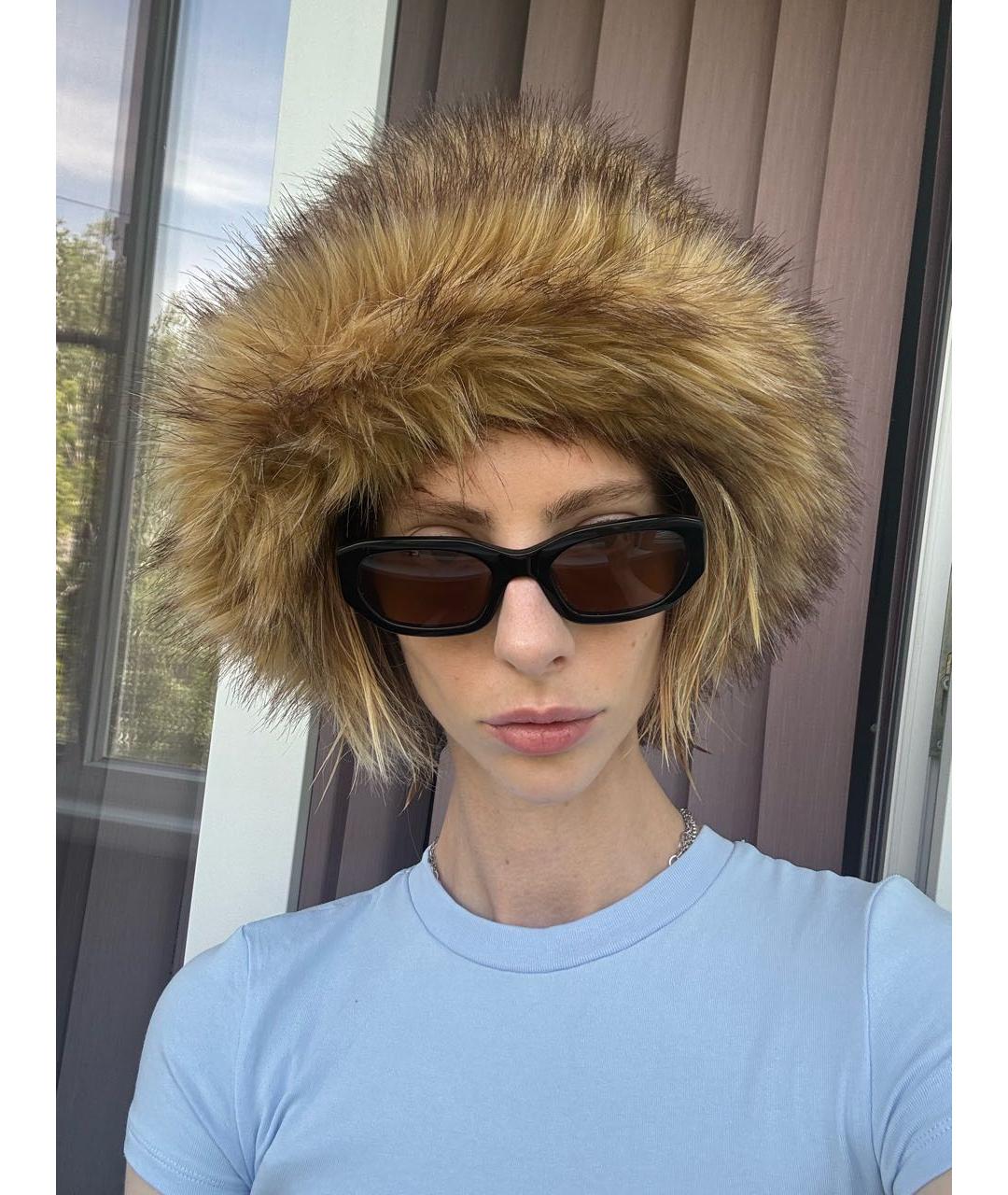 PRADA Коричневая синтетическая панама, фото 5