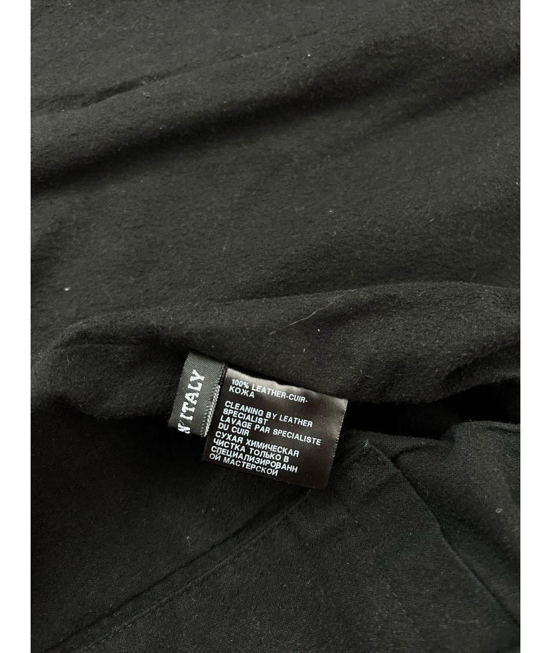 ANN DEMEULEMEESTER Черная кожаная куртка, фото 7
