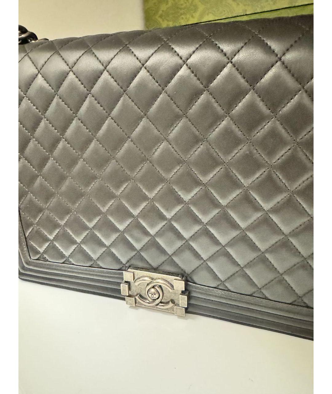 CHANEL Черная кожаная сумка через плечо, фото 4