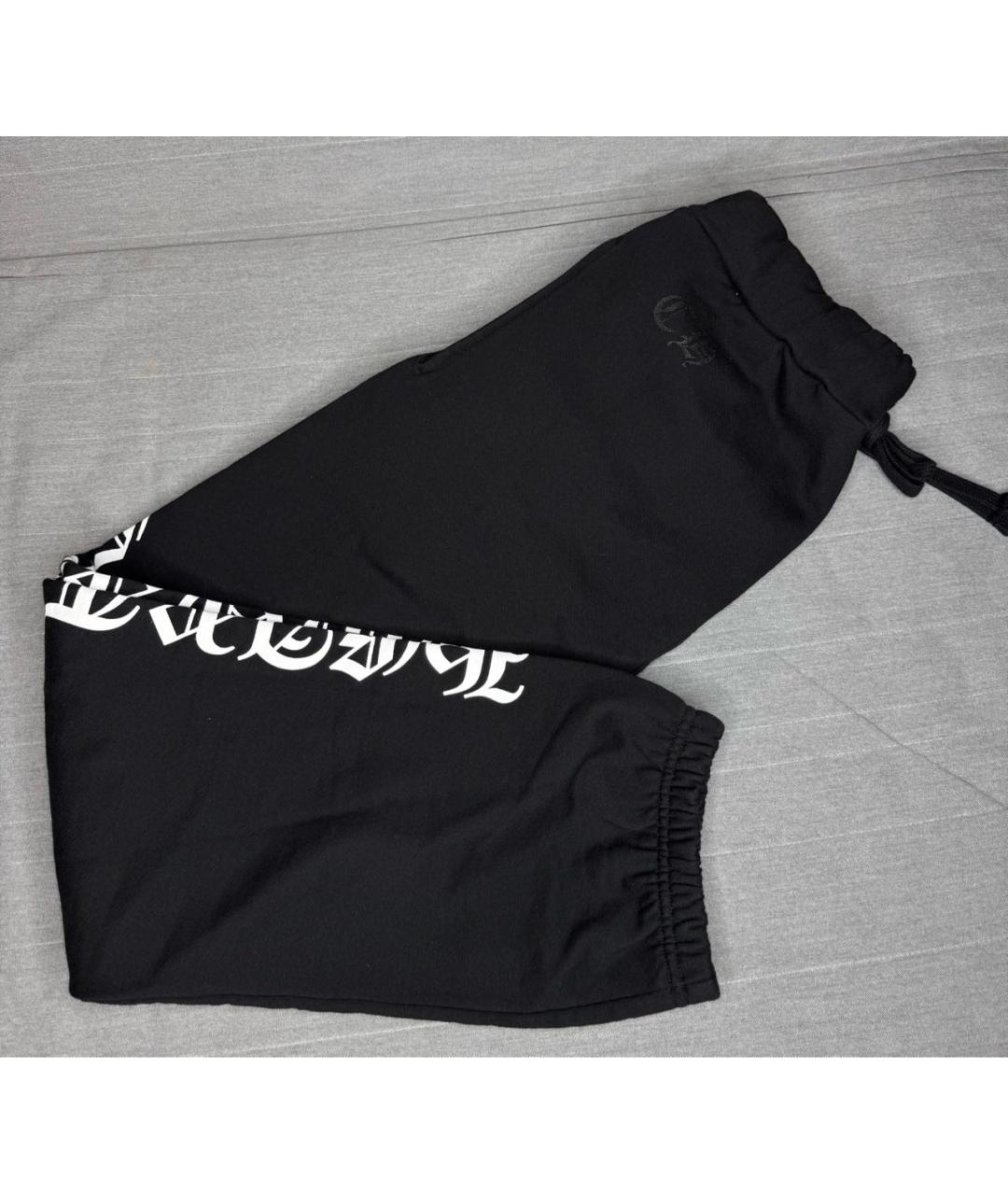 CHROME HEARTS Черные хлопковые спортивные брюки и шорты, фото 3