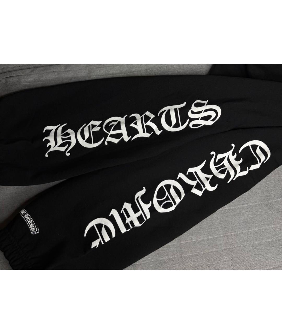CHROME HEARTS Черные хлопковые спортивные брюки и шорты, фото 4