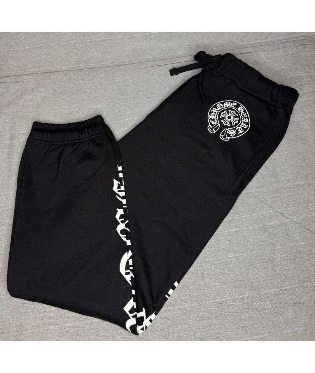 CHROME HEARTS Черные хлопковые спортивные брюки и шорты, фото 2