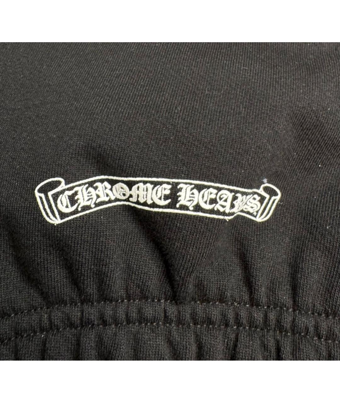 CHROME HEARTS Черные хлопковые спортивные брюки и шорты, фото 6