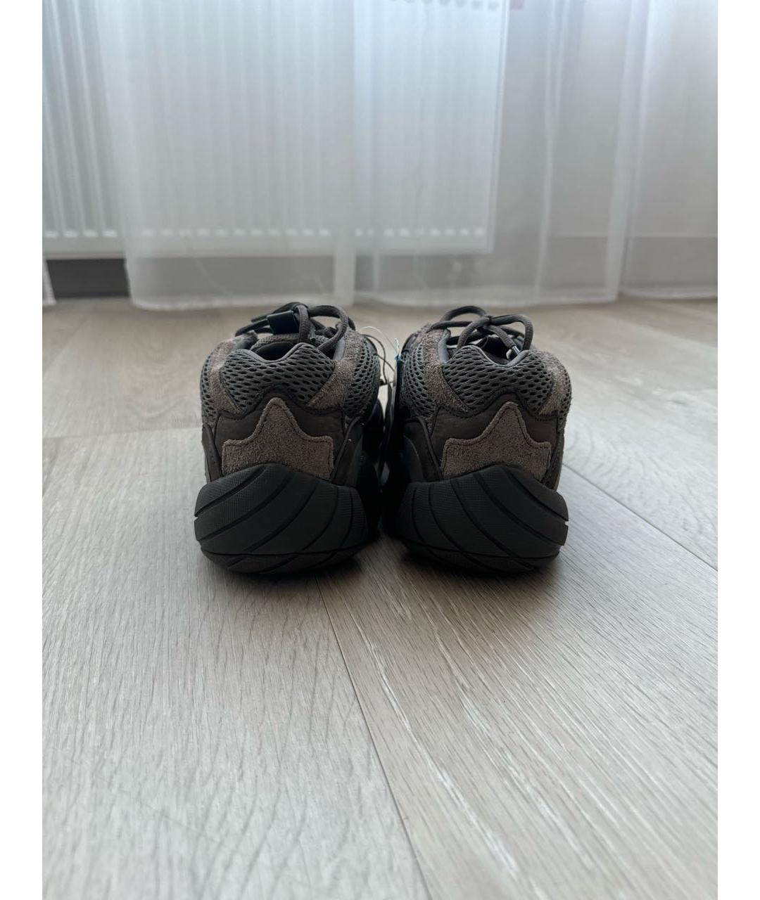 ADIDAS YEEZY Коричневые текстильные низкие кроссовки / кеды, фото 4