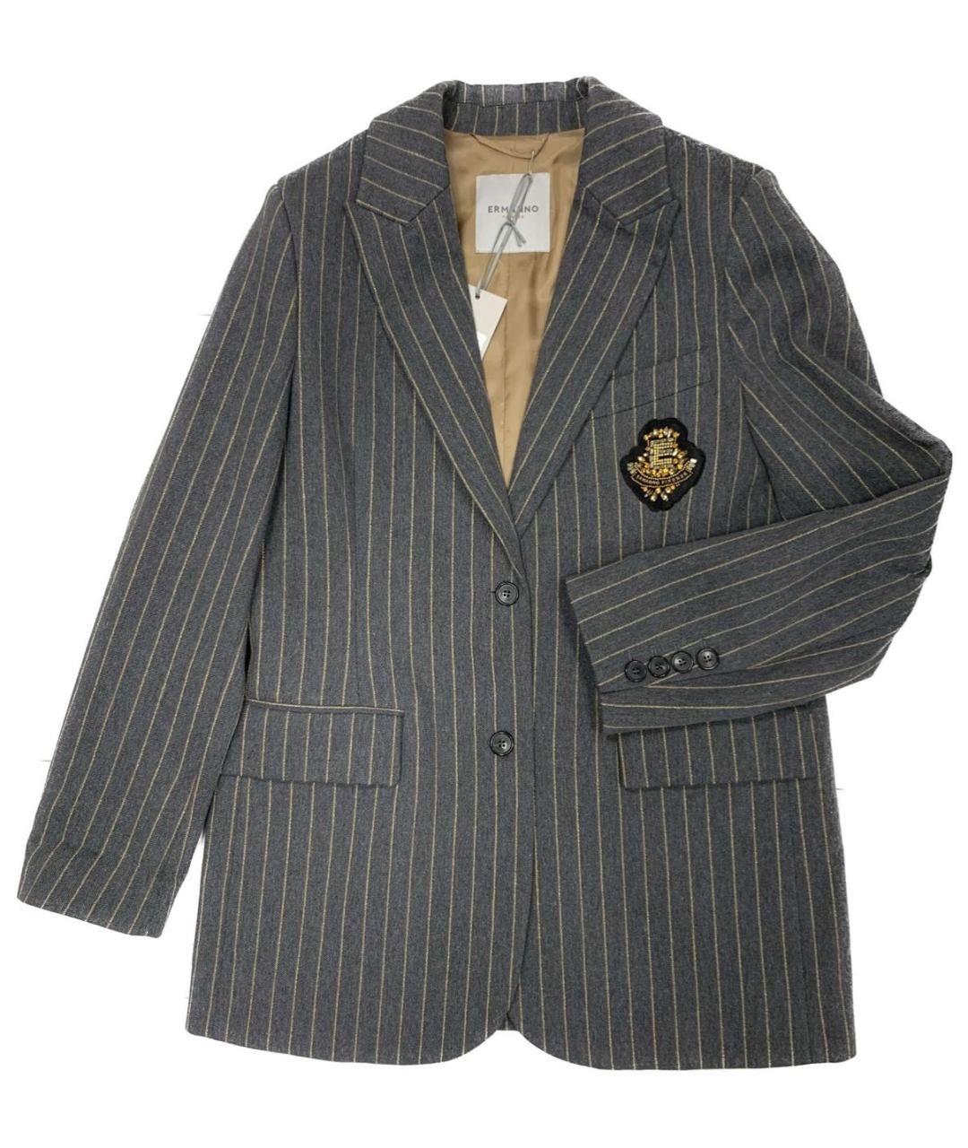 ERMANNO SCERVINO Серый хлопковый костюм с брюками, фото 3