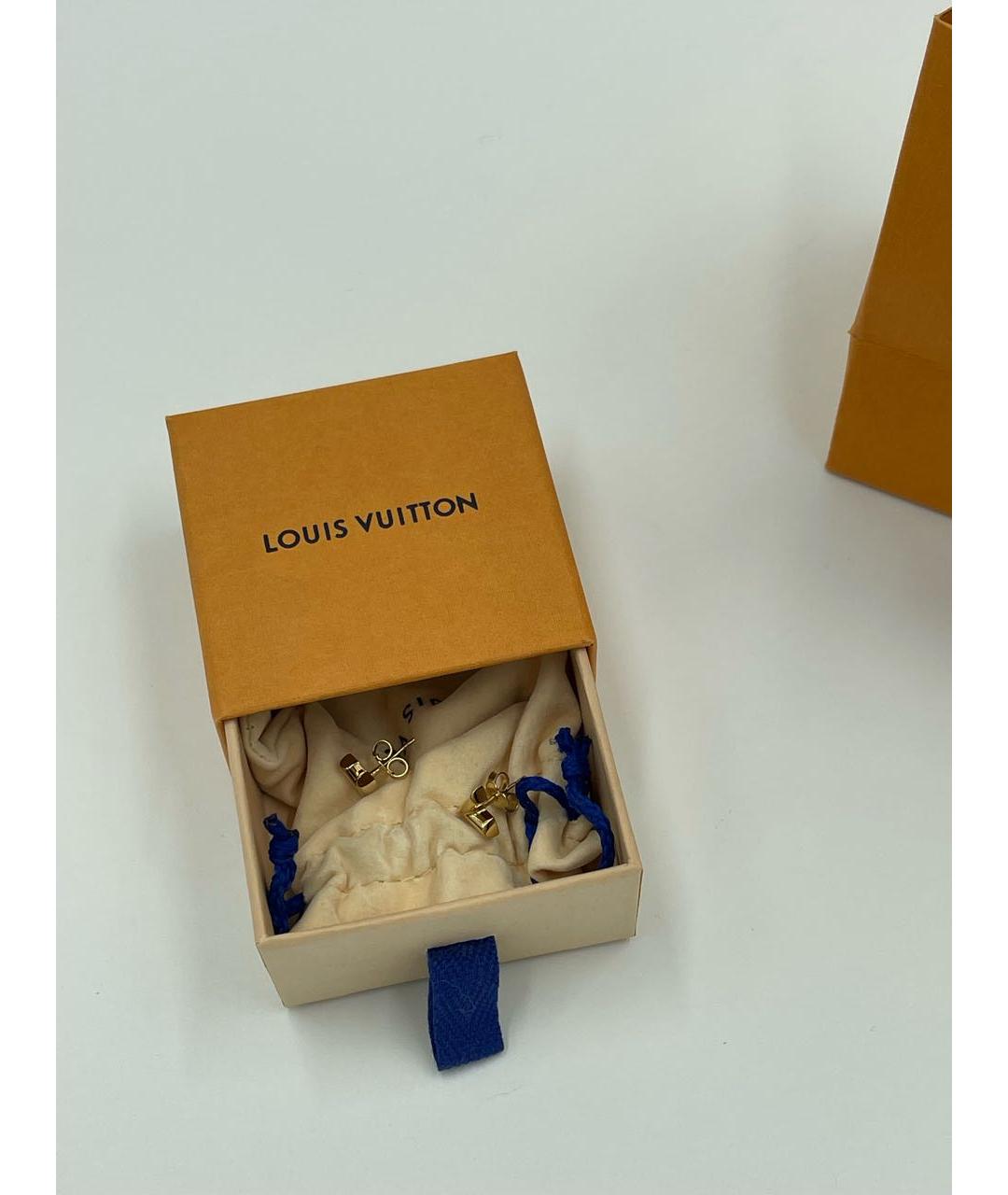 LOUIS VUITTON Золотые латунные серьги, фото 6