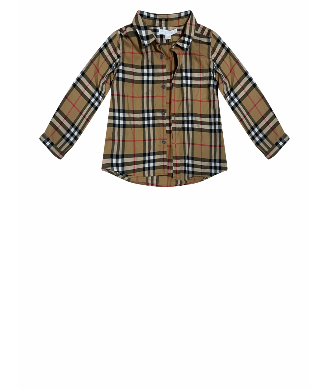 BURBERRY Бежевая хлопковая детская рубашка, фото 1