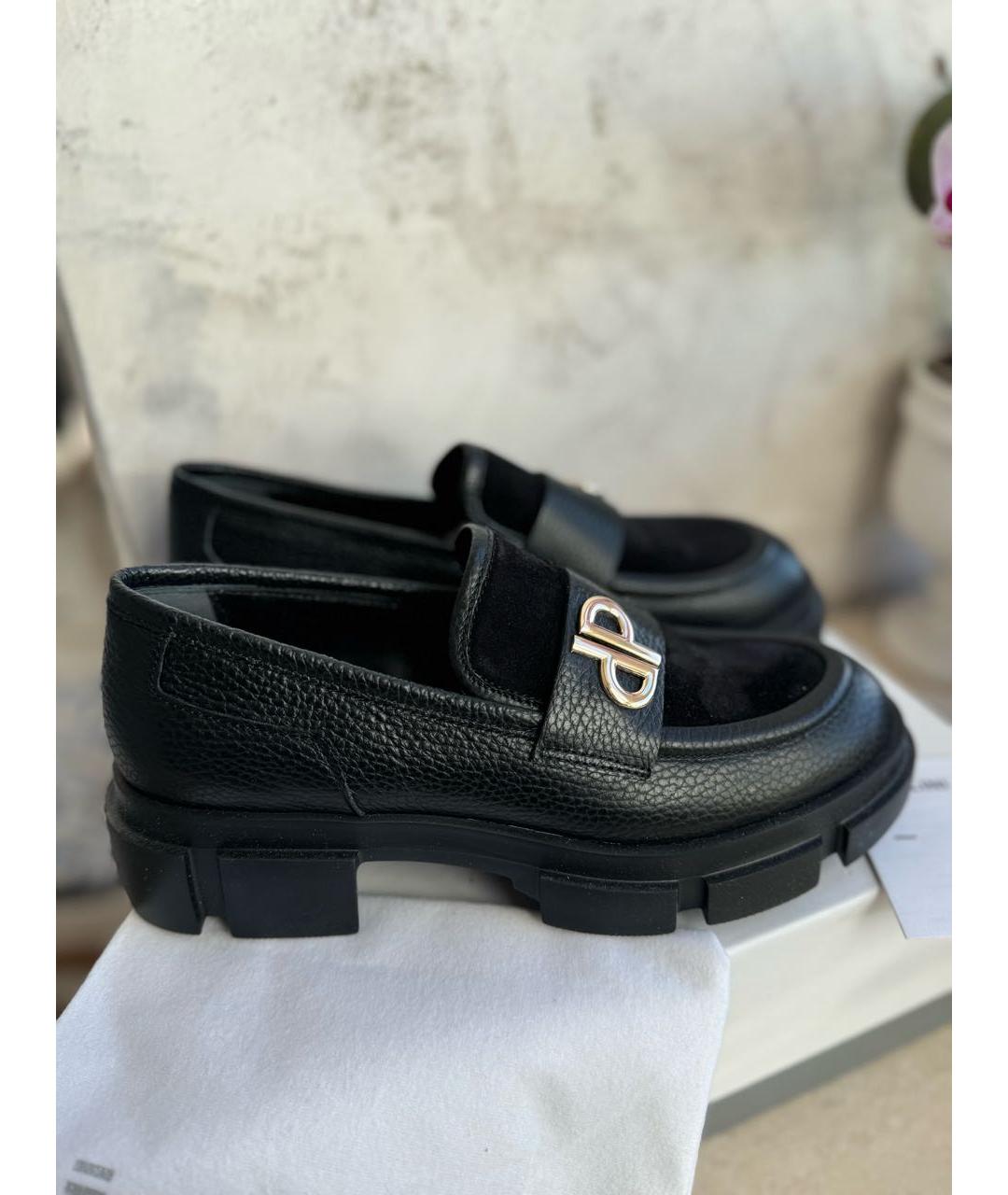 POLLINI Черные кожаные лоферы, фото 7