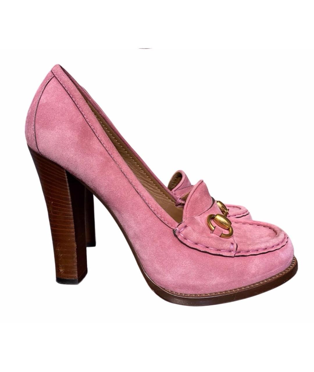 GUCCI Розовые замшевые туфли, фото 1