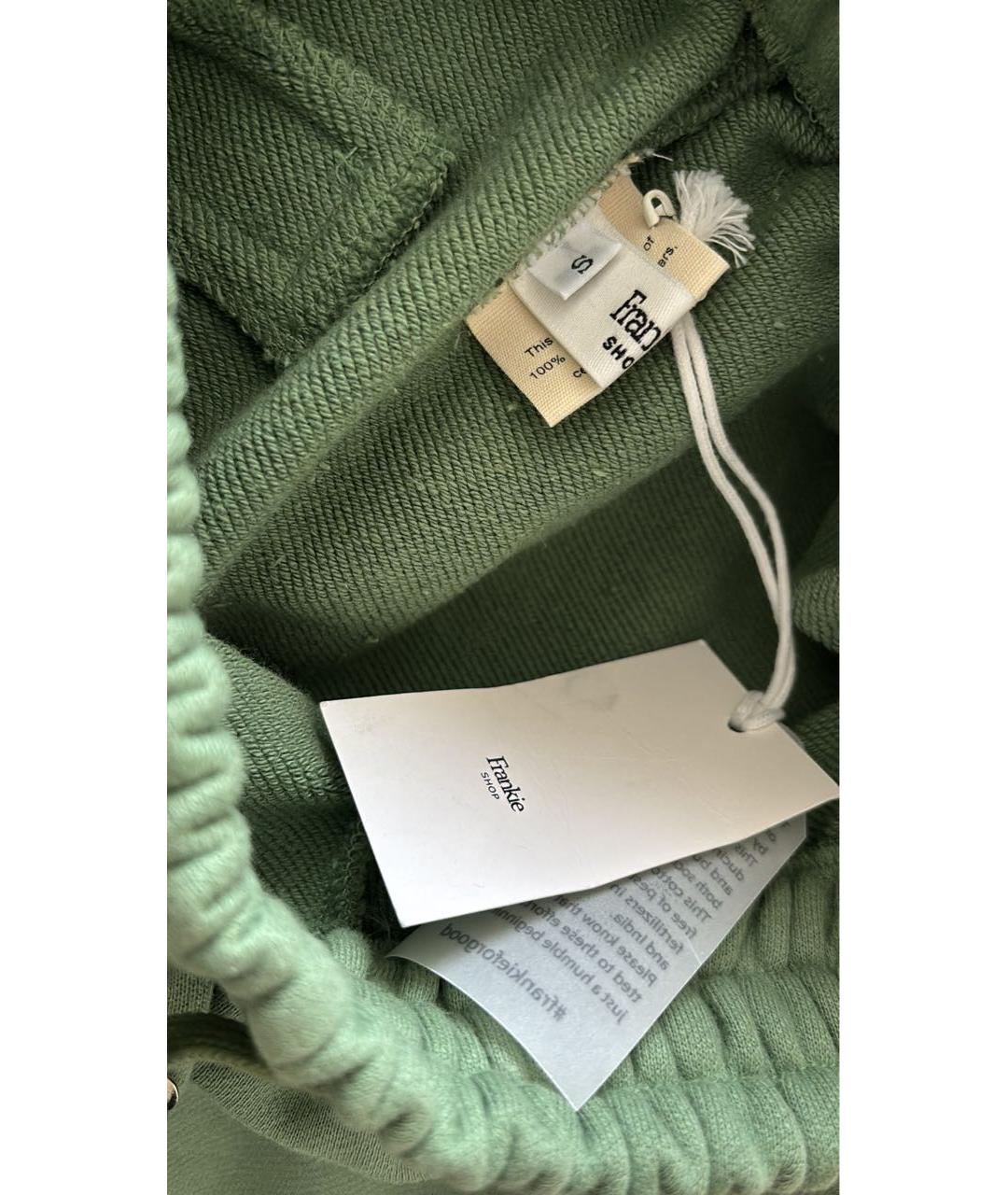 THE FRANKIE SHOP Зеленые хлопковые спортивные брюки и шорты, фото 4